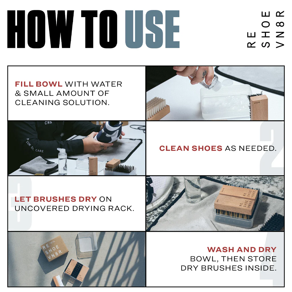 SHOE CARE 3 BRUSH SET + BOWL COMBO - Image 10